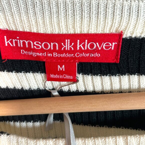 Krimson Klover Ivory Sweater MEDIUM Side Slits Bell Sleeves Wool Blend NEW - Picture 7 of 12